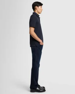 Pique Knit Polo in White