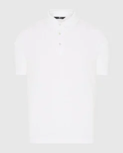 Pique Knit Polo in White