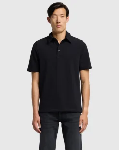 Pique Knit Polo in White