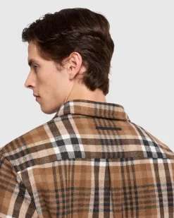 Plaid Flannel Overshirt in Nutshell