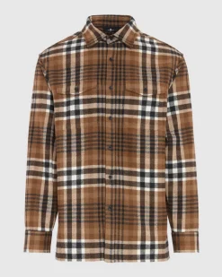 Plaid Flannel Overshirt in Nutshell