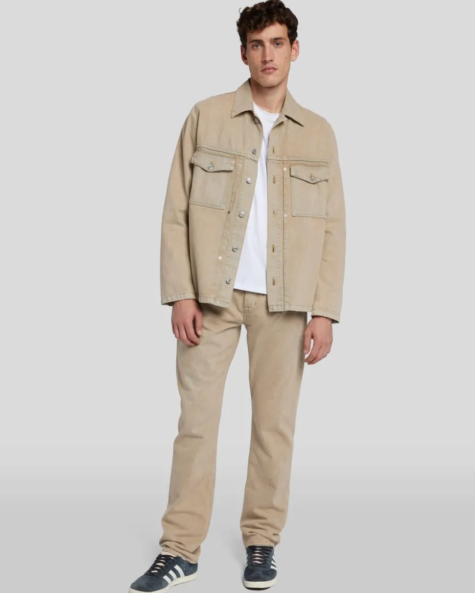 Pleated Overshirt in Earth