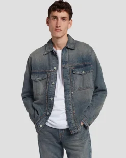 Pleated Overshirt in Earth