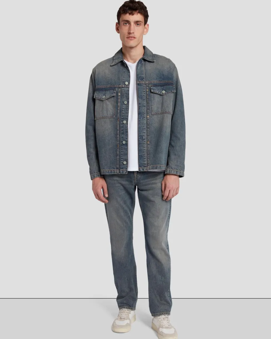 Pleated Overshirt in Earth
