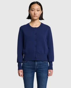 Ribbed Cardigan in Inkwell