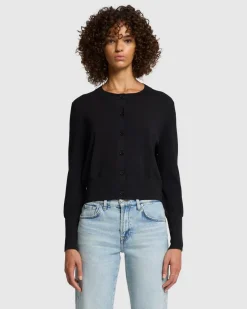 Ribbed Cardigan in Inkwell