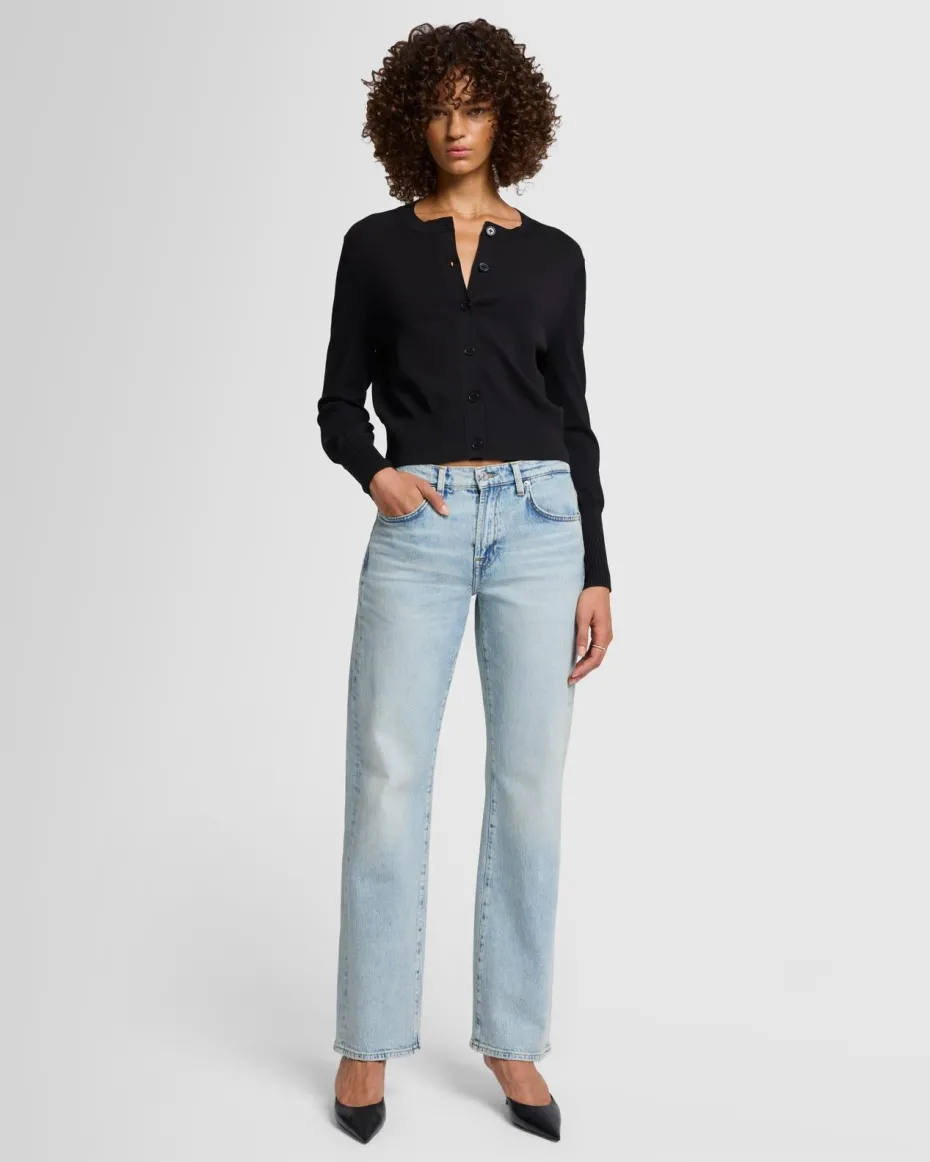 Ribbed Cardigan in Inkwell