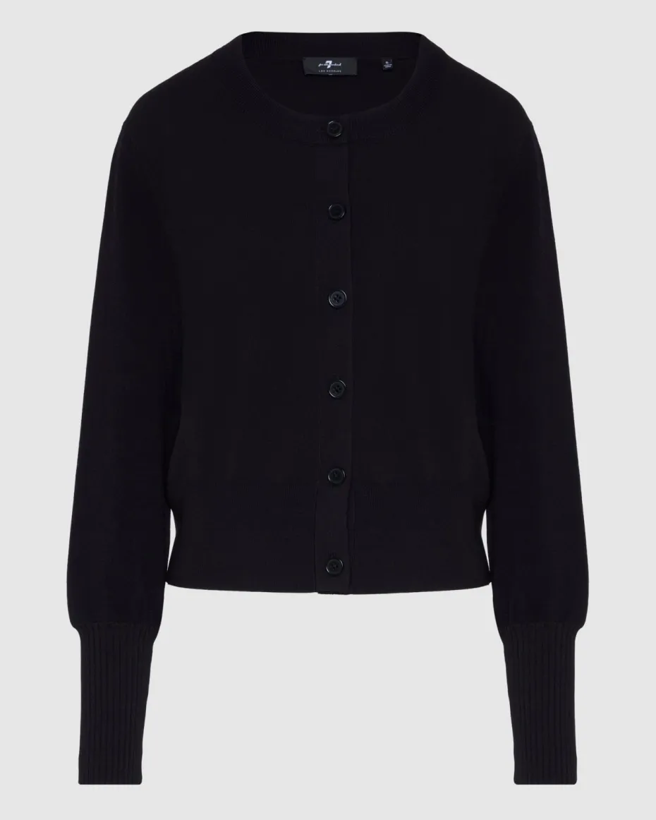 Ribbed Cardigan in Inkwell
