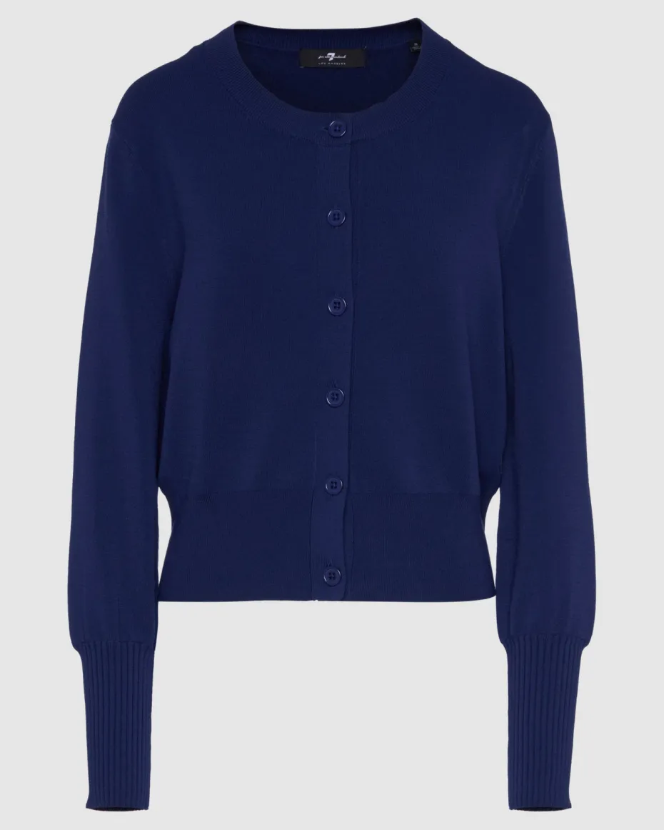 Ribbed Cardigan in Inkwell