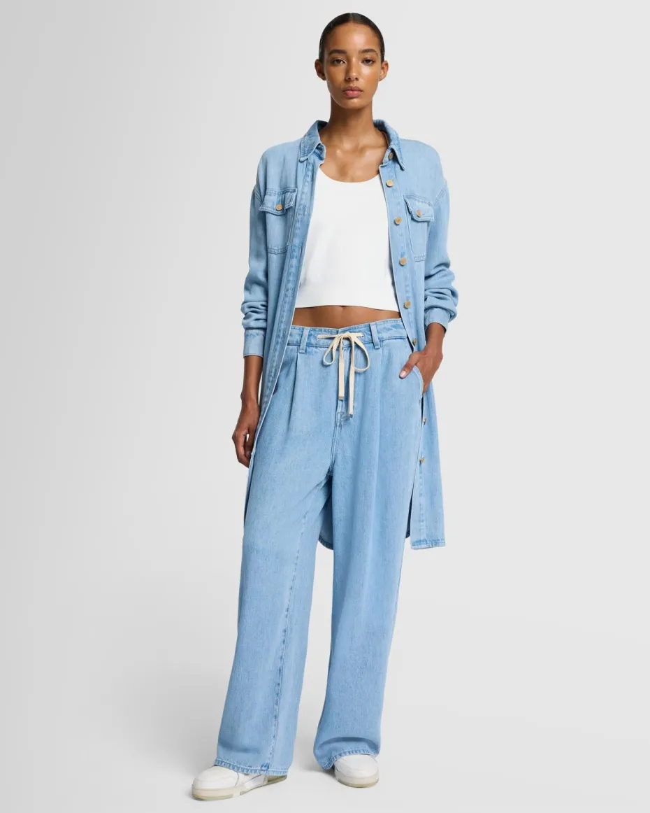 Ribbed Scoop Neck Top In Inkwell