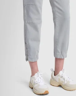 Slim Illusion Darted Boyfriend Jogger in Light Cloud