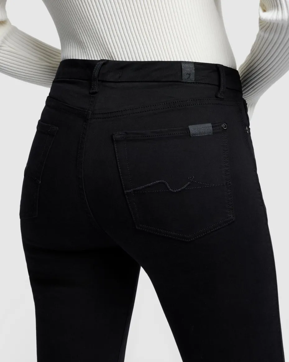 Slim Illusion High Rise Kimmie Straight in Rinsed Black