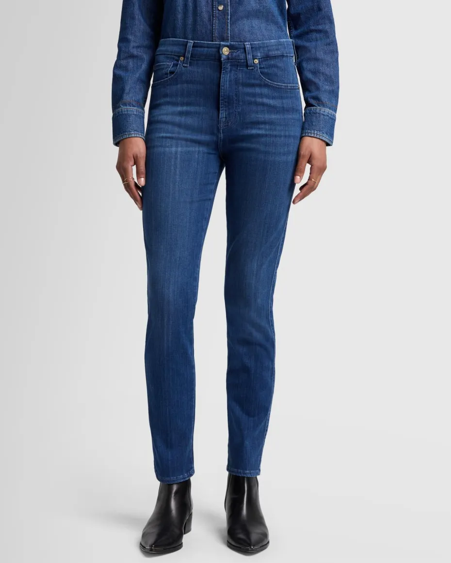 Slim Illusion High Rise Kimmie Straight in Neptune
