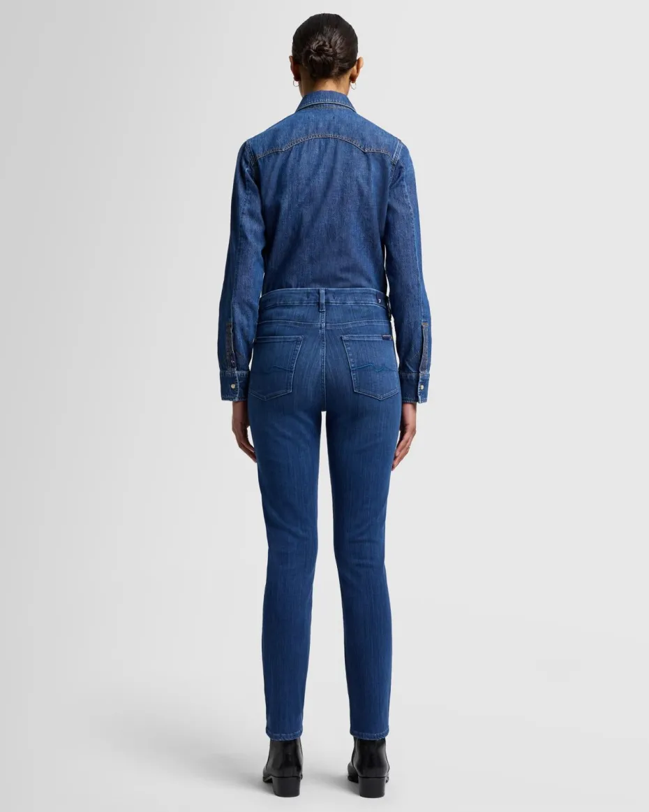 Slim Illusion High Rise Kimmie Straight in Neptune