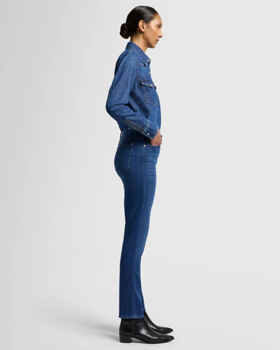 Slim Illusion High Rise Kimmie Straight in Neptune