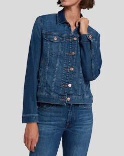 Slim Illusion Modern Trucker Jacket In Highline