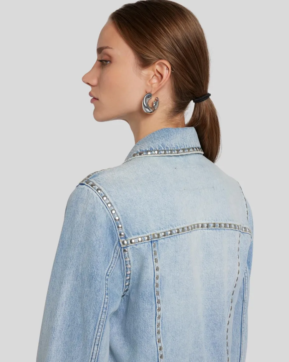 Studded Trucker Jacket in Pricila