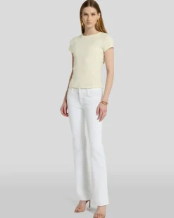 Tailorless Broken Twill Original Bootcut in White