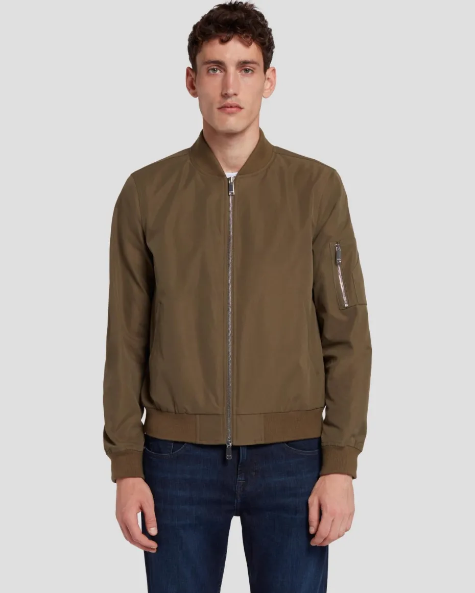 Tech Bomber Jacket in Army