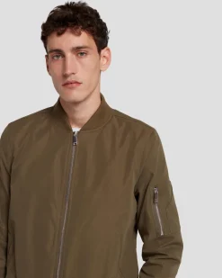 Tech Bomber Jacket in Army