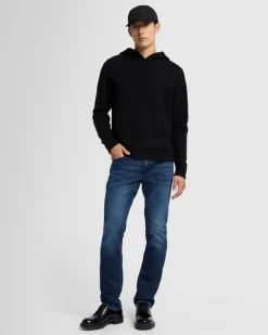 Thick Cashmere Hoodie in Black