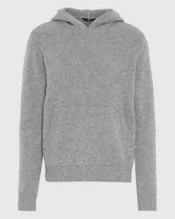 Thick Cashmere Hoodie in Black