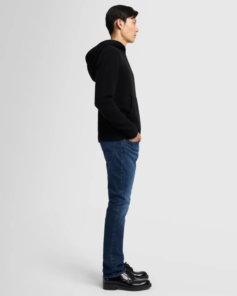 Thick Cashmere Hoodie in Black
