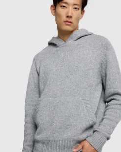 Thick Cashmere Hoodie in Black