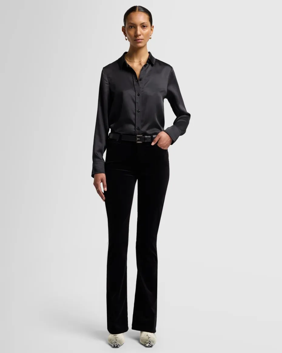 Velvet High Waist Ali in Eggshell