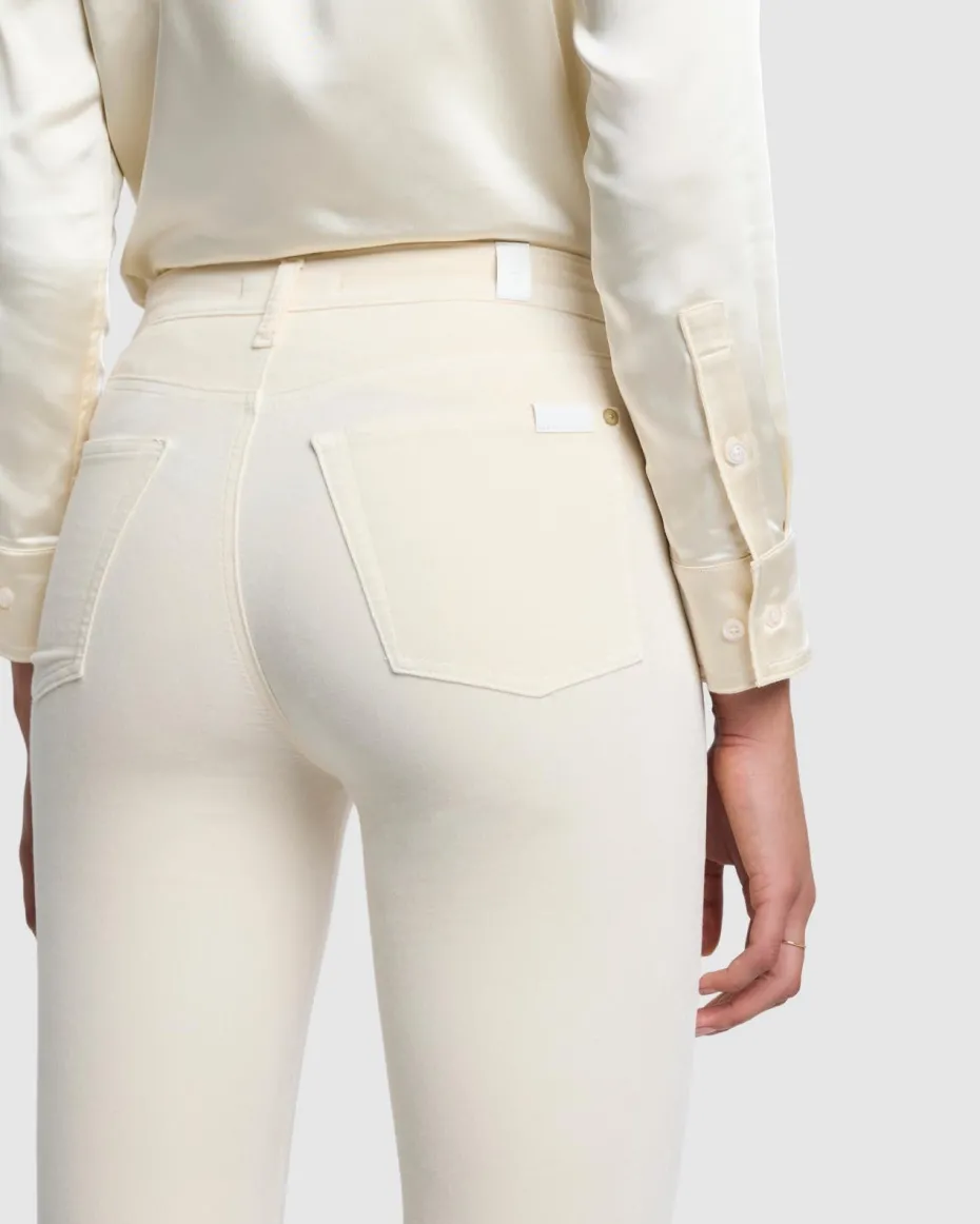 Velvet High Waist Skinny in Eggshell