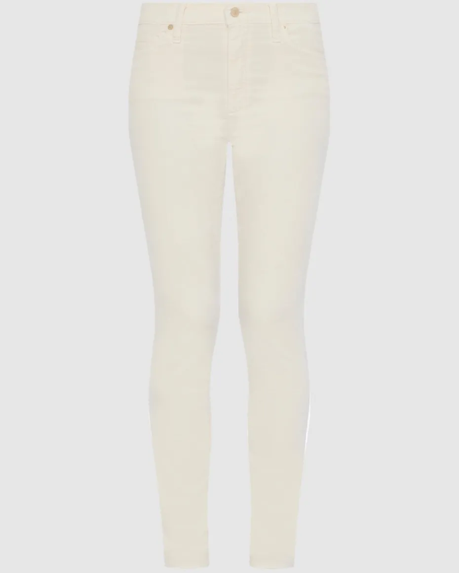 Velvet High Waist Skinny in Eggshell