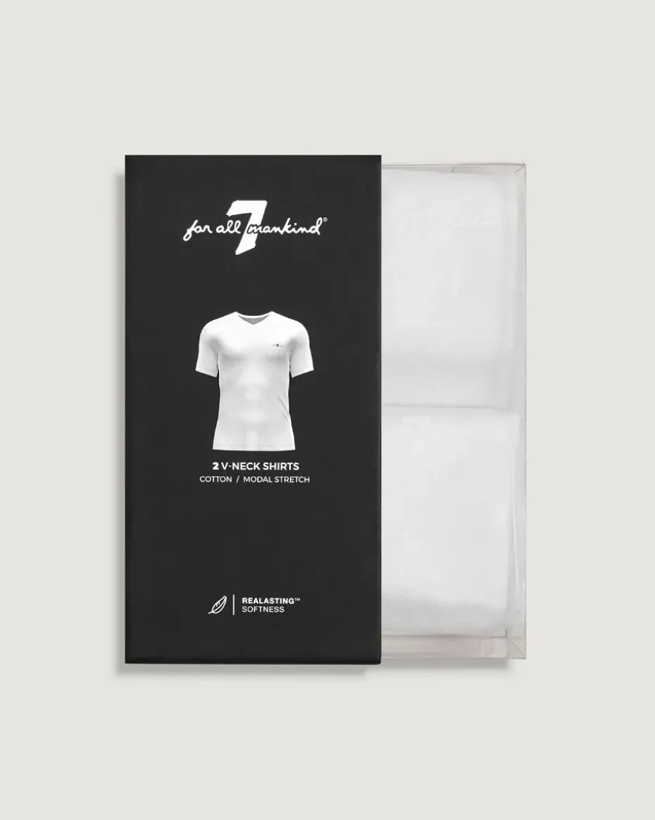V-Neck Tee 2 Pack in Black