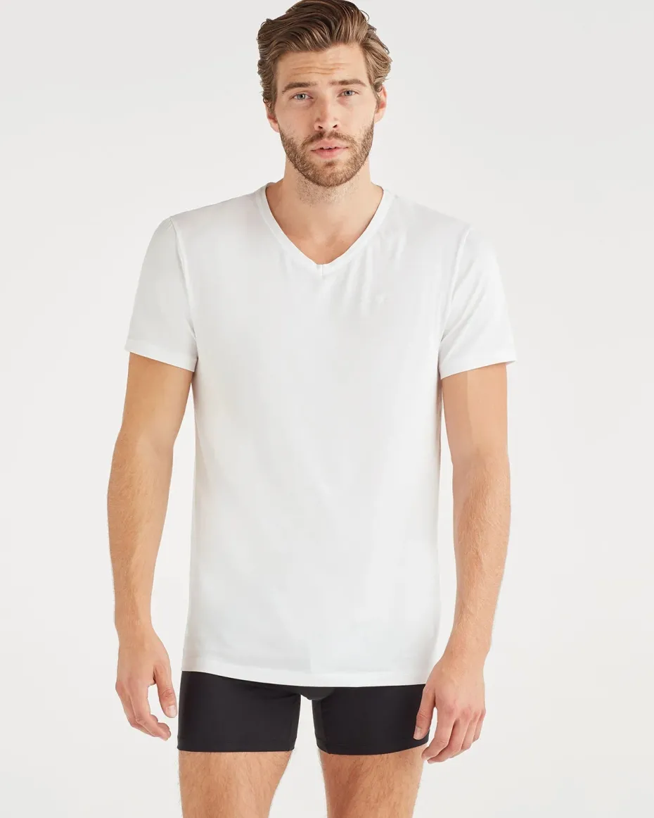 V-Neck Tee 2 Pack in Black