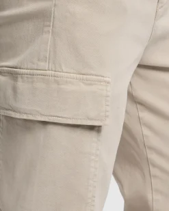 Warm Twill Cargo Jogger in Alabaster