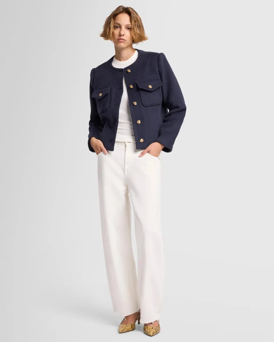 Wool Blend Jacket in Inkwell