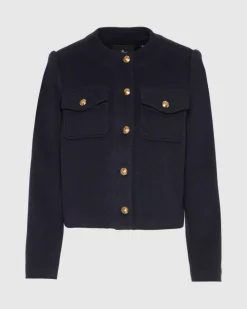 Wool Blend Jacket in Inkwell