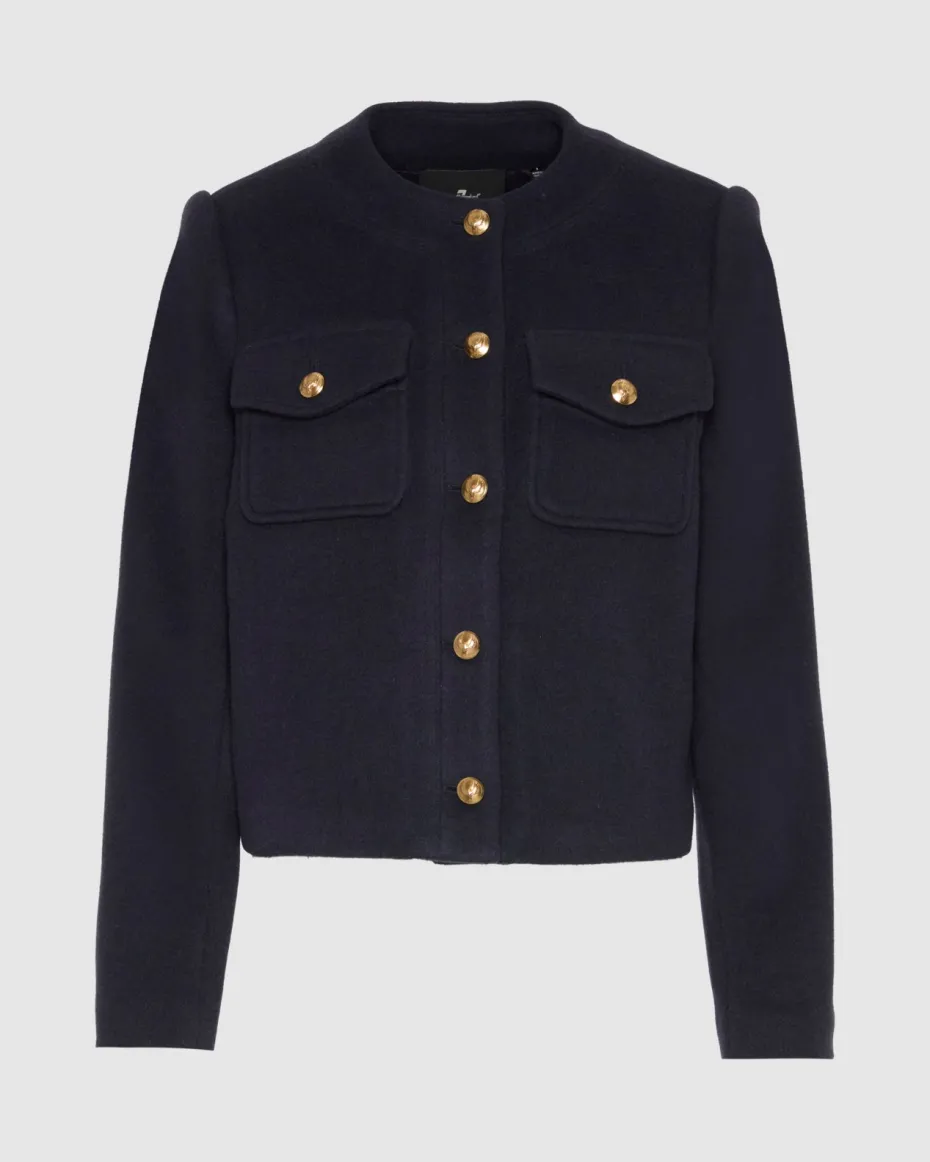 Wool Blend Jacket in Inkwell