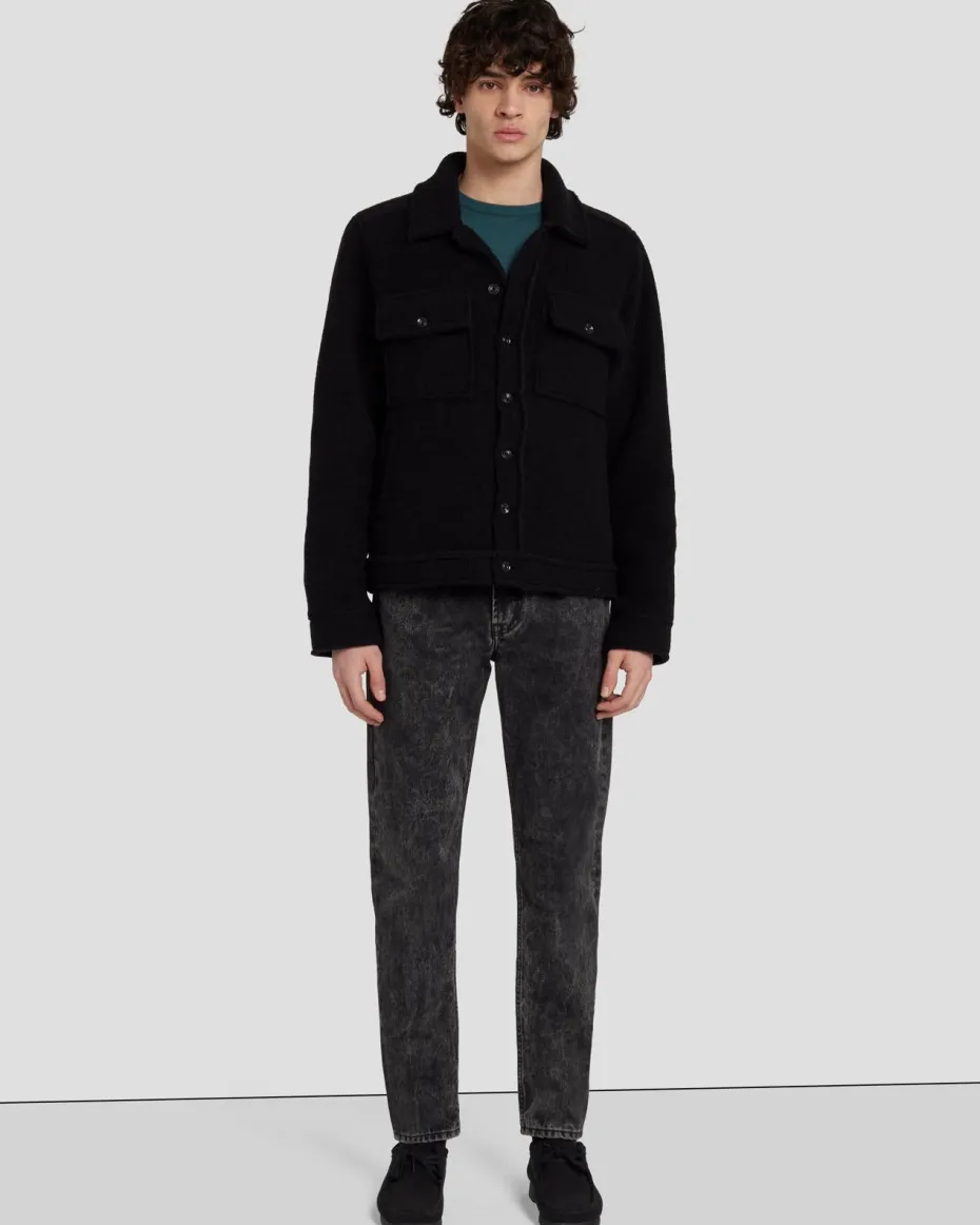 Wool Trucker in Black
